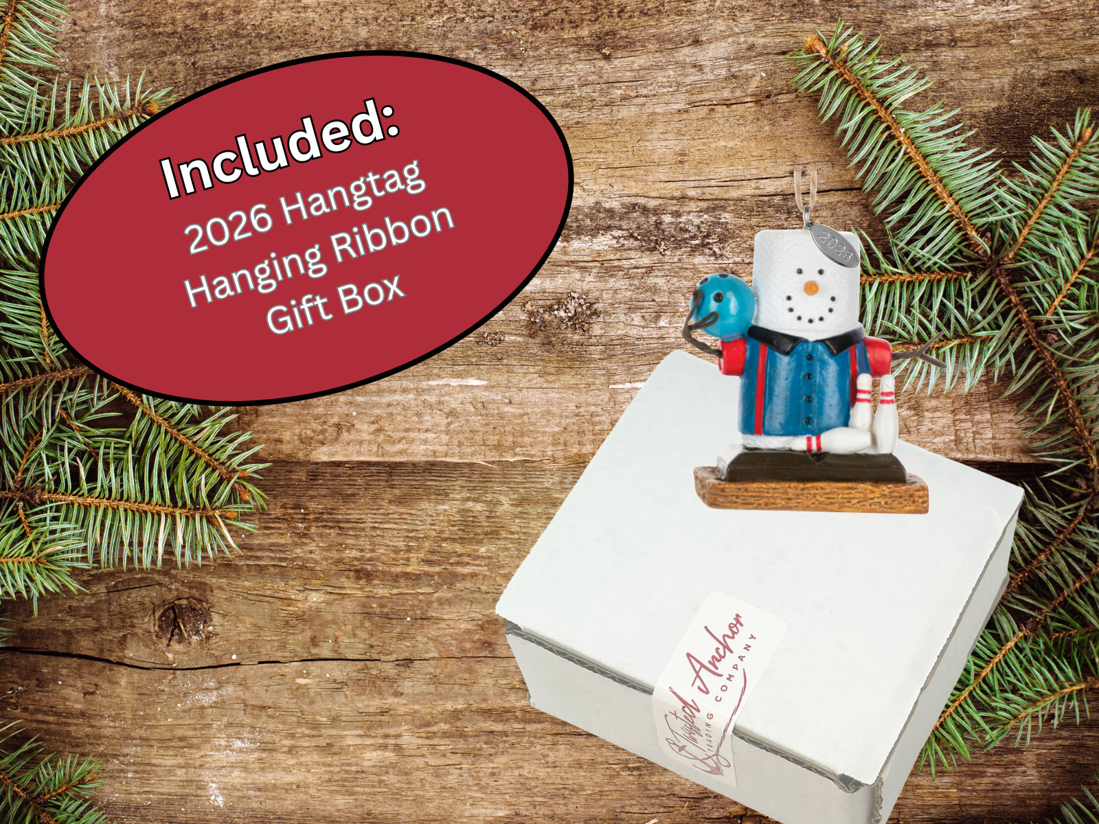 Smores Bowling Ornament, Bowler Gifts or Stocking Stuffer Gift, In Gift Box
