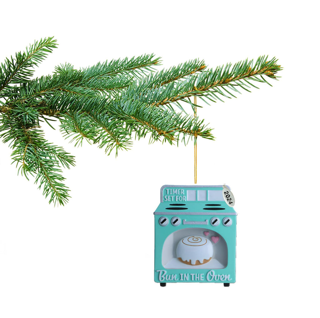 Expecting "Bun In The Oven" 2025 Pregnancy Christmas Ornament You Personalize