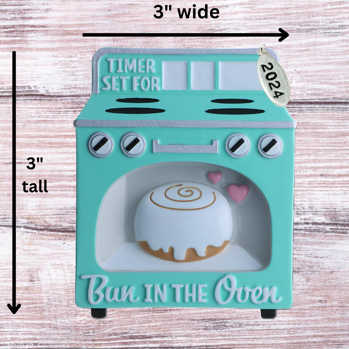 Expecting "Bun In The Oven" 2025 Pregnancy Christmas Ornament You Personalize