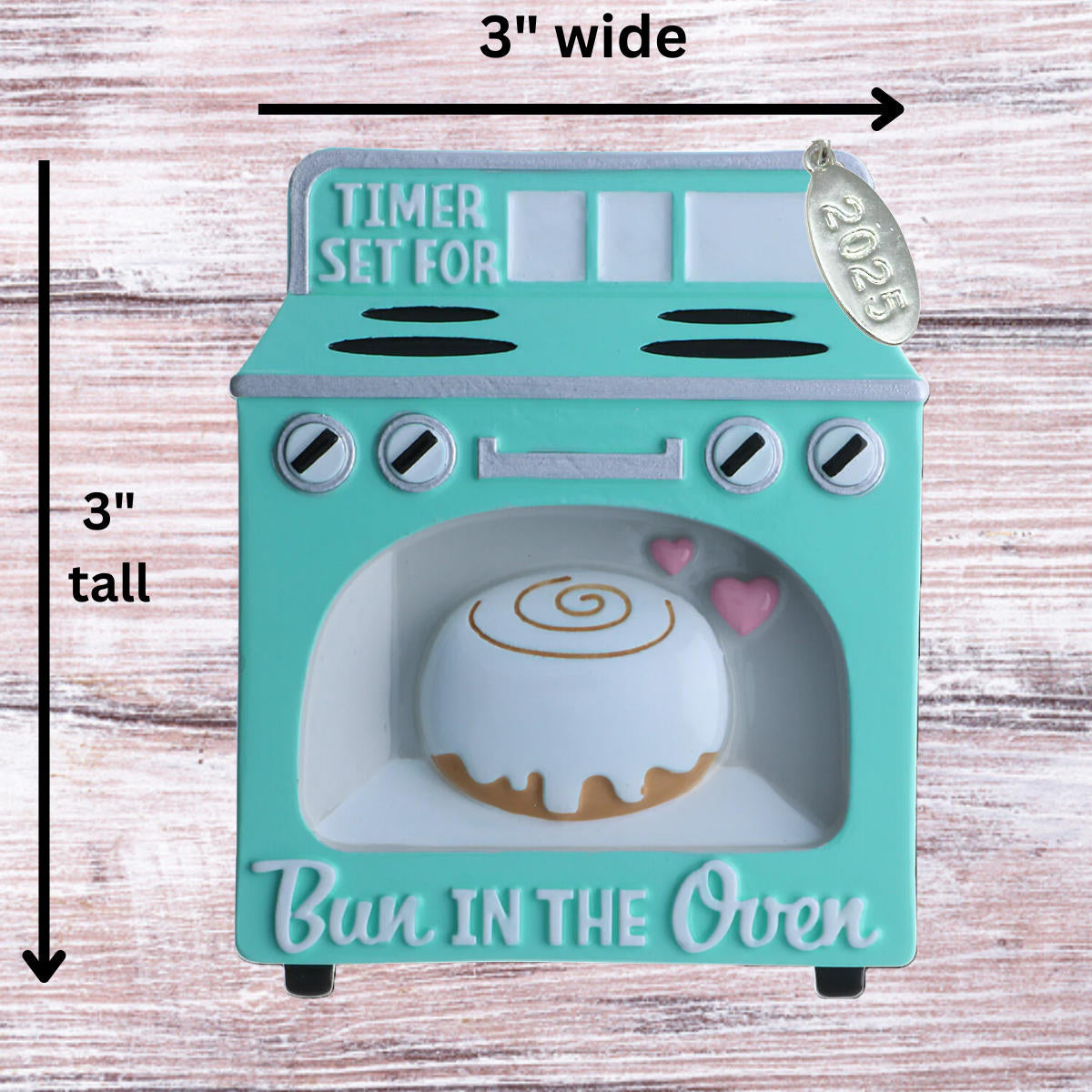 Expecting "Bun In The Oven" 2025 Pregnancy Christmas Ornament You Personalize