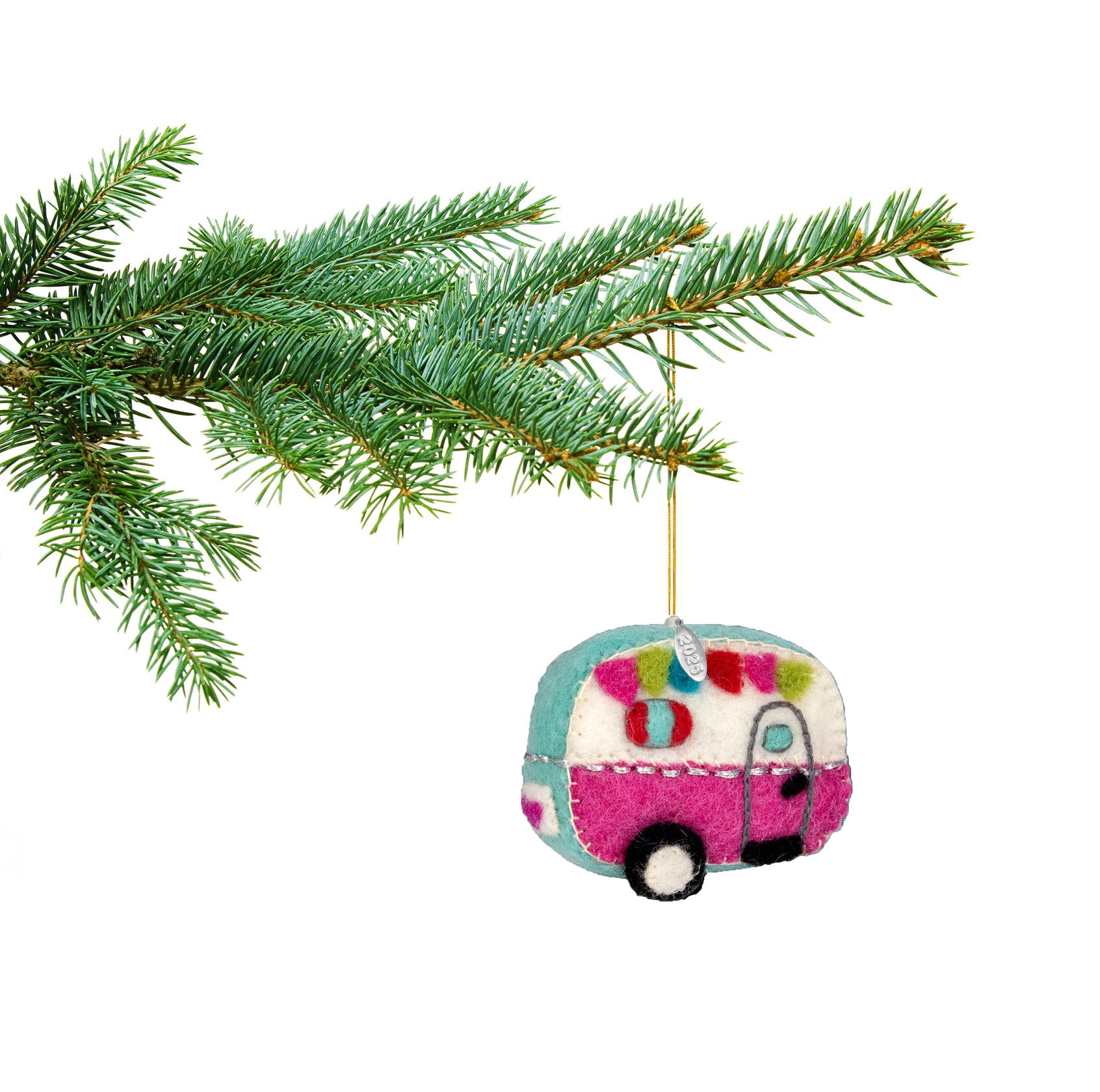 Retro Camper Ornament Fair Trade Handmade Felt Christmas Tree Camping Gift 2025
