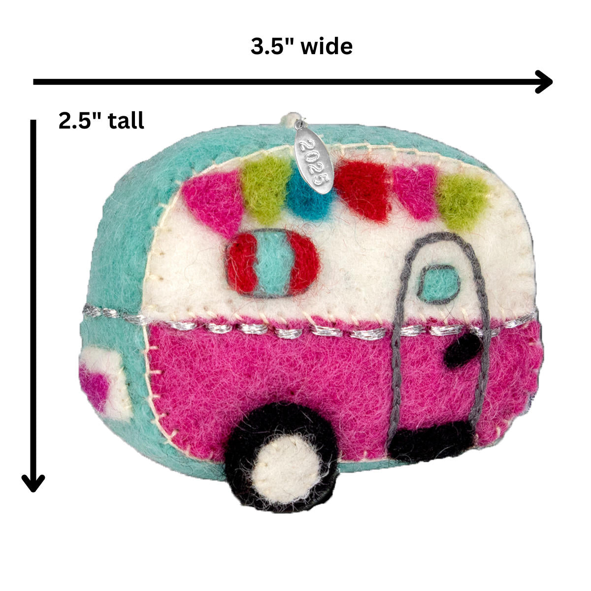 Retro Camper Ornament Fair Trade Handmade Felt Christmas Tree Camping Gift 2025