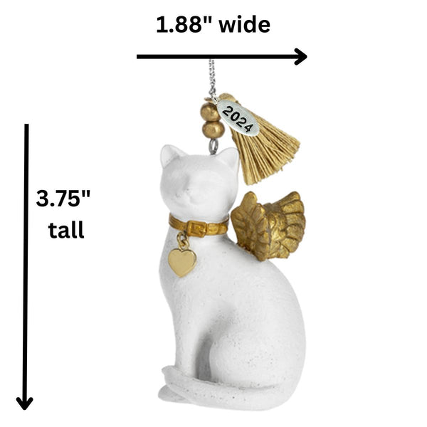 Cat Memorial Gifts 2024, Cat Angel Figurine, Beautiful Loss of Cat Memorial Gift for Men or Women, Loss of Cat Sympathy Gifts - Comes in Gift Box