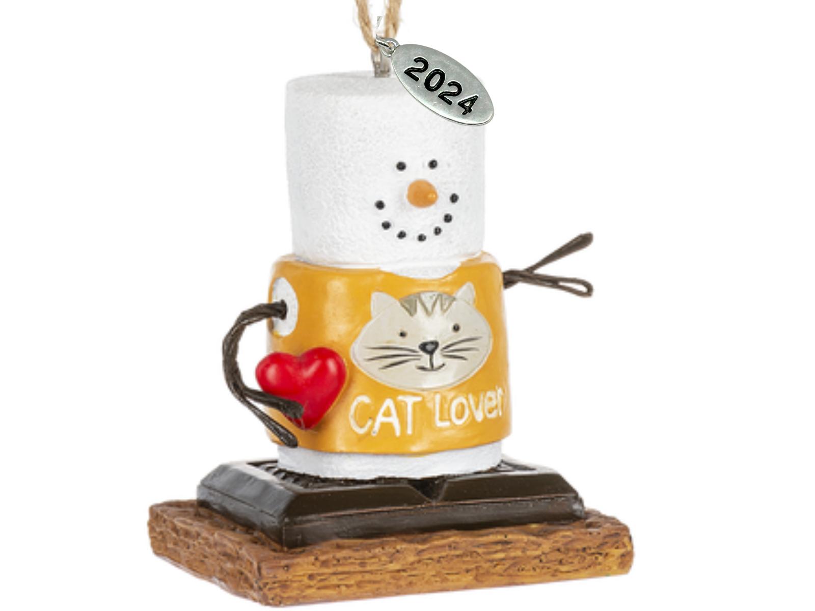 Smores Cat Lover Christmas Ornament, Comes in Gift Box