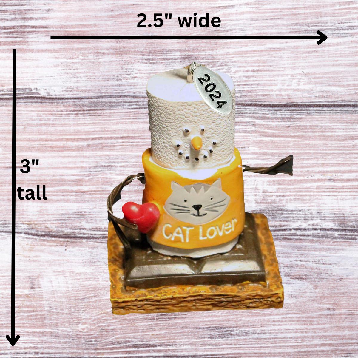 Smores Cat Lover Christmas Ornament 2024 - Cat Lover Gift - Comes in A Gift Box So It's Ready for Giving