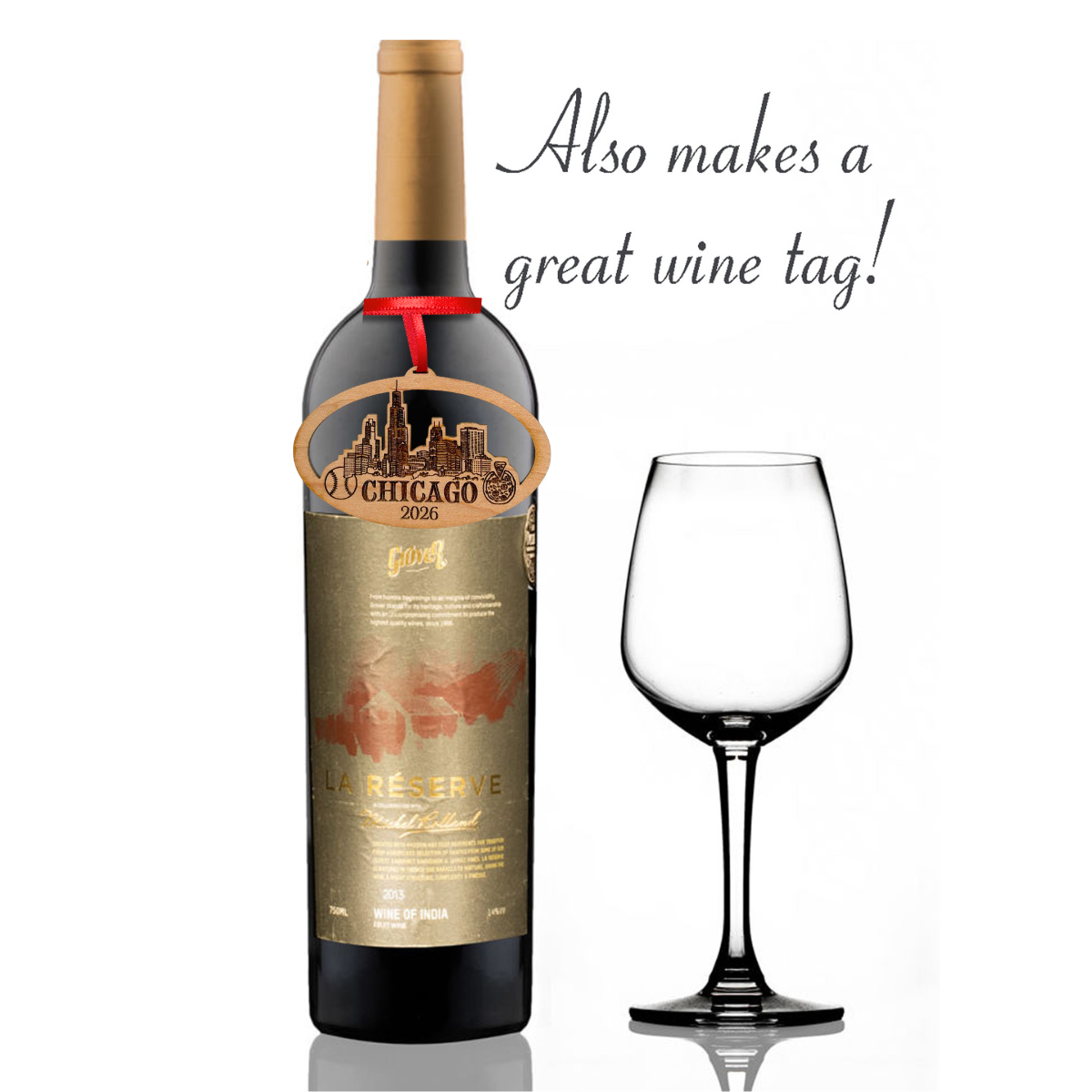 Chicago Ornament 2026, Beautiful Laser Cut Wood Chicago Gifts, Windy City Gift Idea, Chicago Trip Souvenir Idea, City Gifts, Comes in a Gift Box