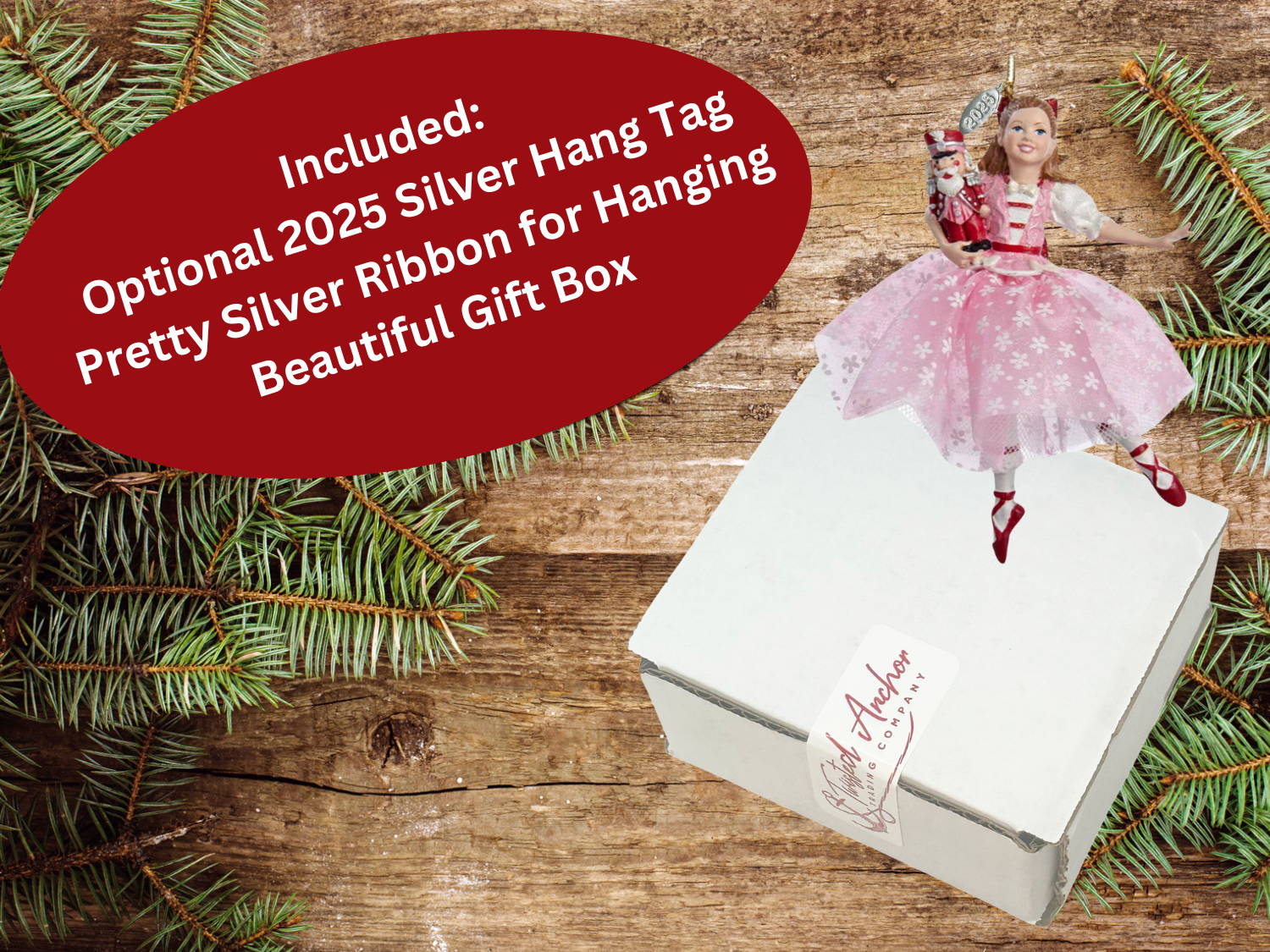 Clara with Nutcracker Christmas Ornament 2025, Arrives in Gift Box (From Nutcracker Ballet)