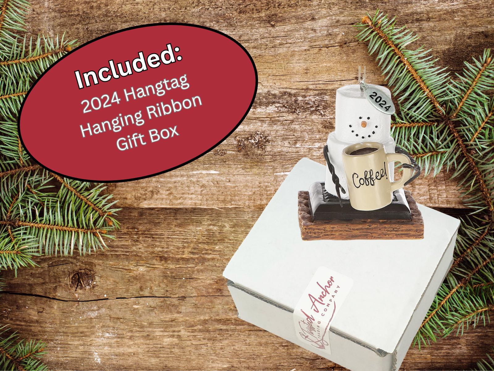 Smores Coffee Christmas Ornaments, Coffee Gifts, Coffee Gifts for Women - Comes in a Gift Box so It's Ready for Giving