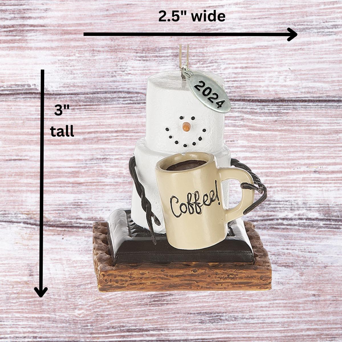 2025 Smores Ornament, Coffee Christmas Ornaments, Coffee Gifts, Coffee Gifts for Women - Comes in a Gift Box so It's Ready for Giving