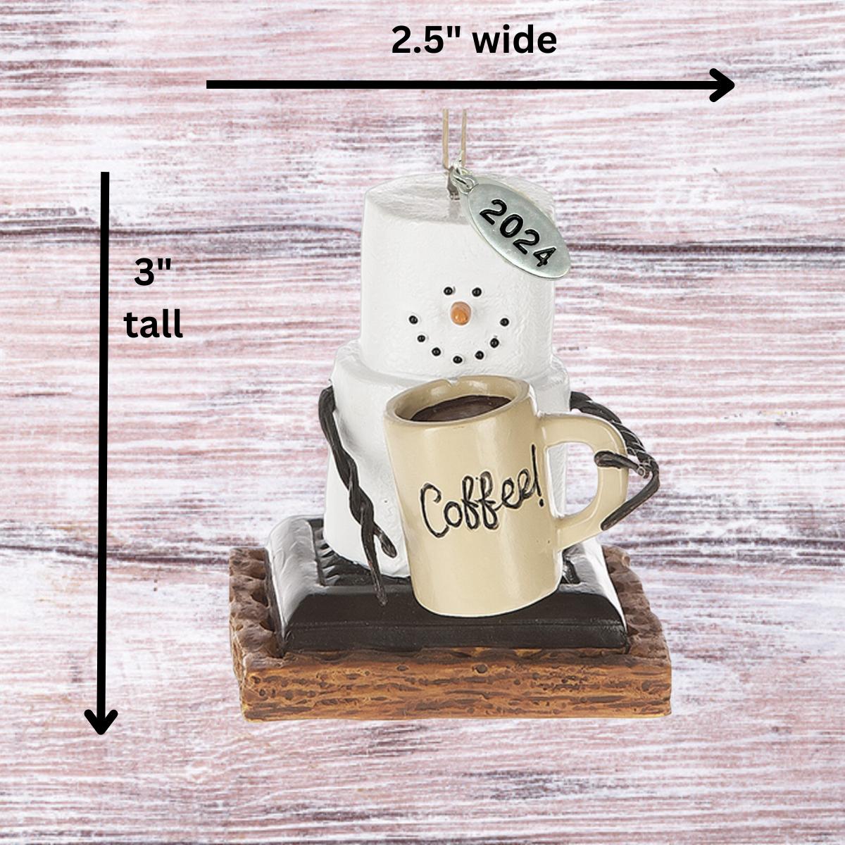 Smores Coffee Christmas Ornaments, Coffee Gifts, Coffee Gifts for Women - Comes in a Gift Box so It's Ready for Giving