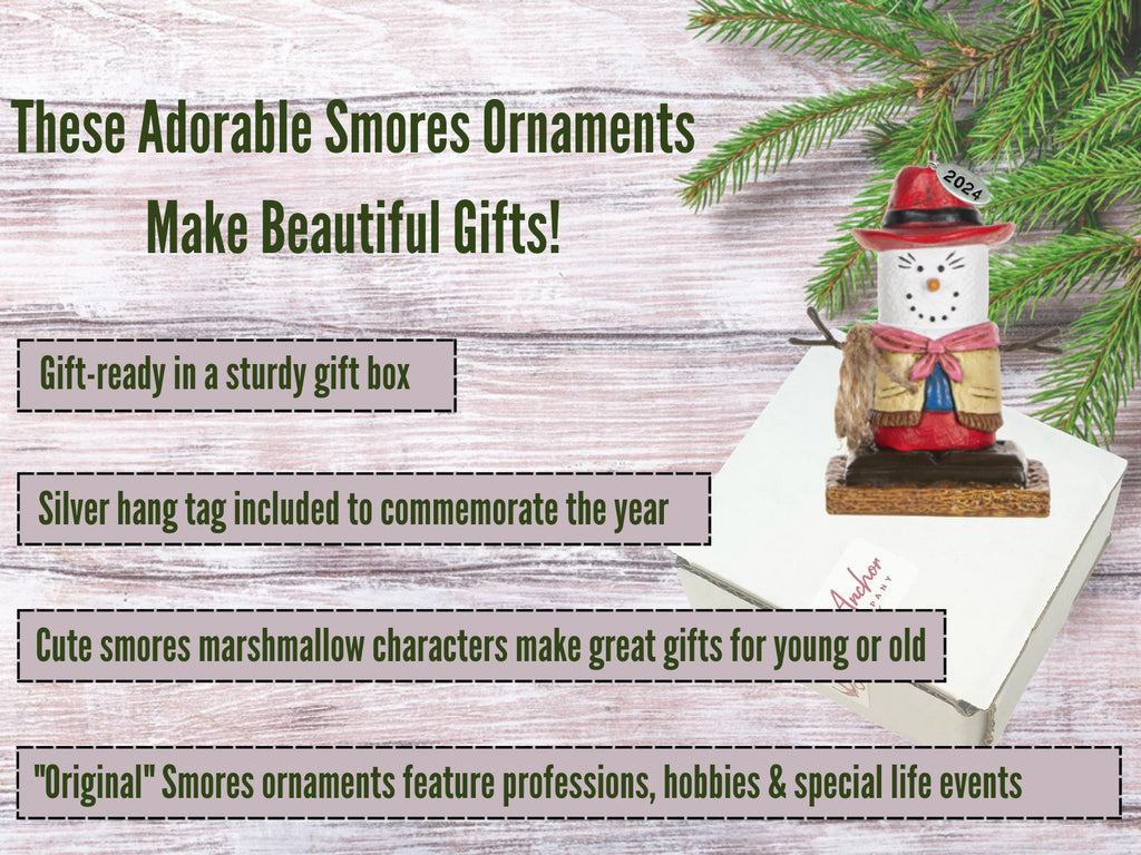 Smores Cowgirl Ornament - Cowboy, Cowgirl Christmas Ornaments - Cute Cowboy Gifts, Western Gifts for Men or Women, Comes in Gift Box