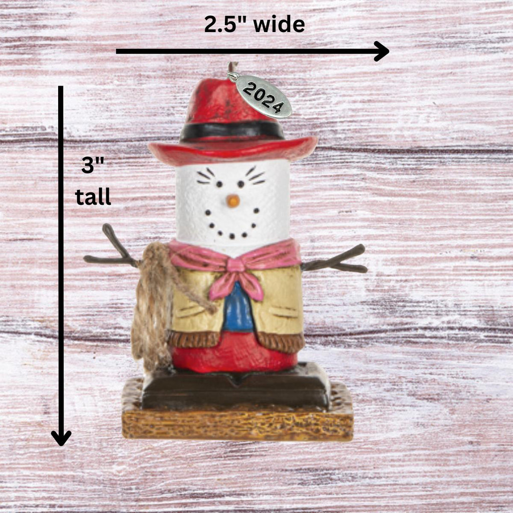 Smores Cowgirl Ornament - Cowboy, Cowgirl Christmas Ornaments - Cute Cowboy Gifts, Western Gifts for Men or Women, Comes in Gift Box