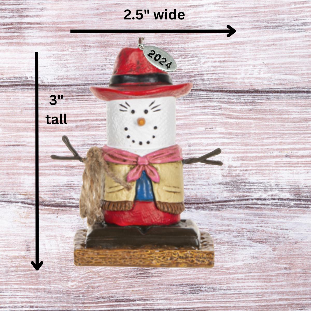 Smores Cowgirl Ornament - Cowboy, Cowgirl Christmas Ornaments - Cute Cowboy Gifts, Western Gifts for Men or Women, Comes in Gift Box