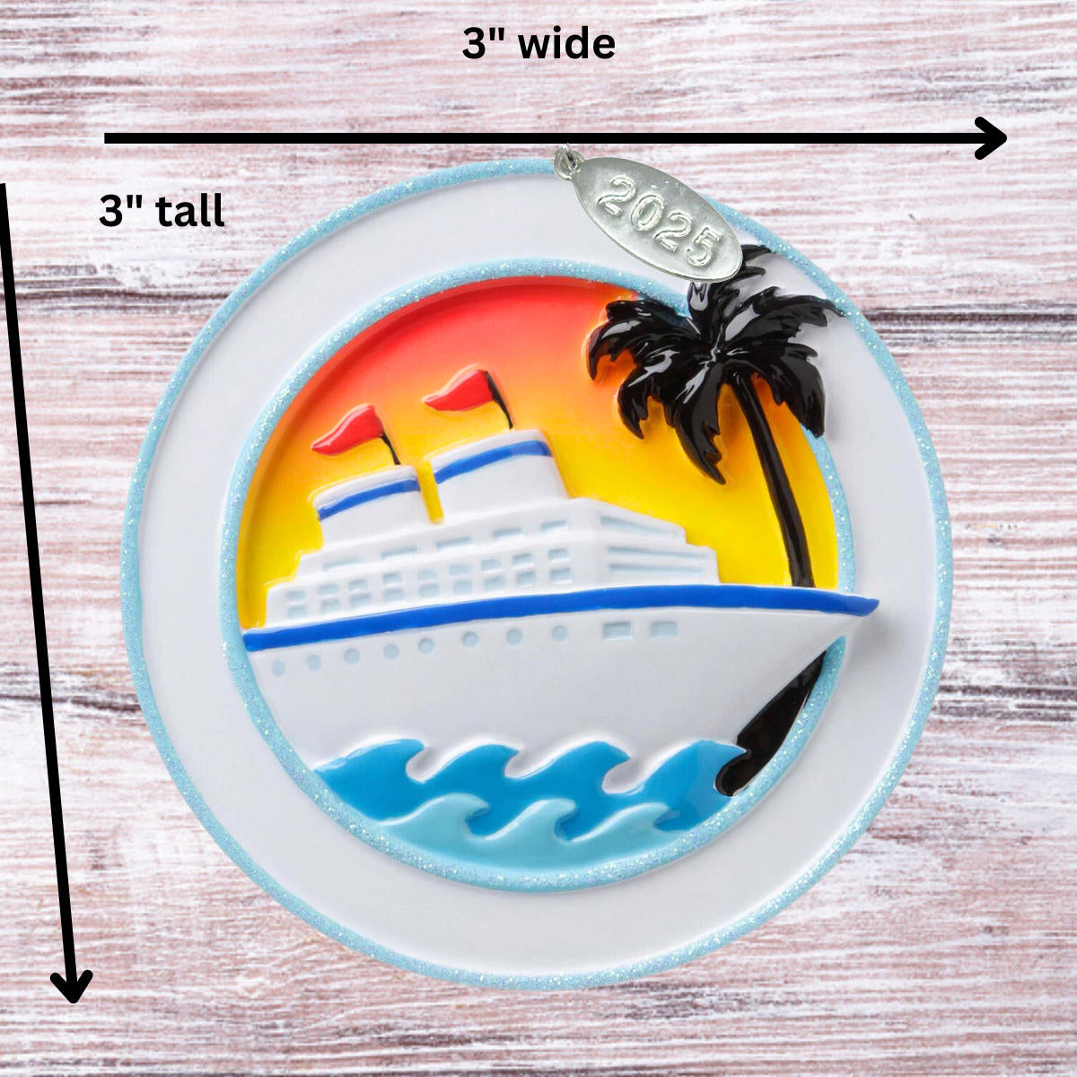 Cruise Ship Ornament - Cruise Ornament - Travel Christmas Ornaments - Can Be Easily Personalized at Home - Comes in a Gift Bag so It's Ready for Giving