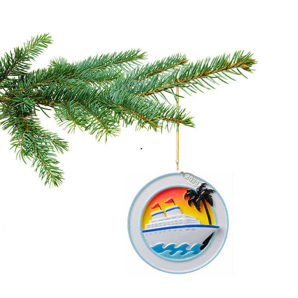 Cruise Ship Ornament - Cruise Ornament - Travel Christmas Ornaments - Can Be Easily Personalized at Home - Comes in a Gift Bag so It's Ready for Giving