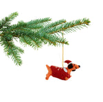Dachshund Christmas Ornaments - Boiled Wool Santa Dachshund Ornament - Cute Dog Ornament 2025