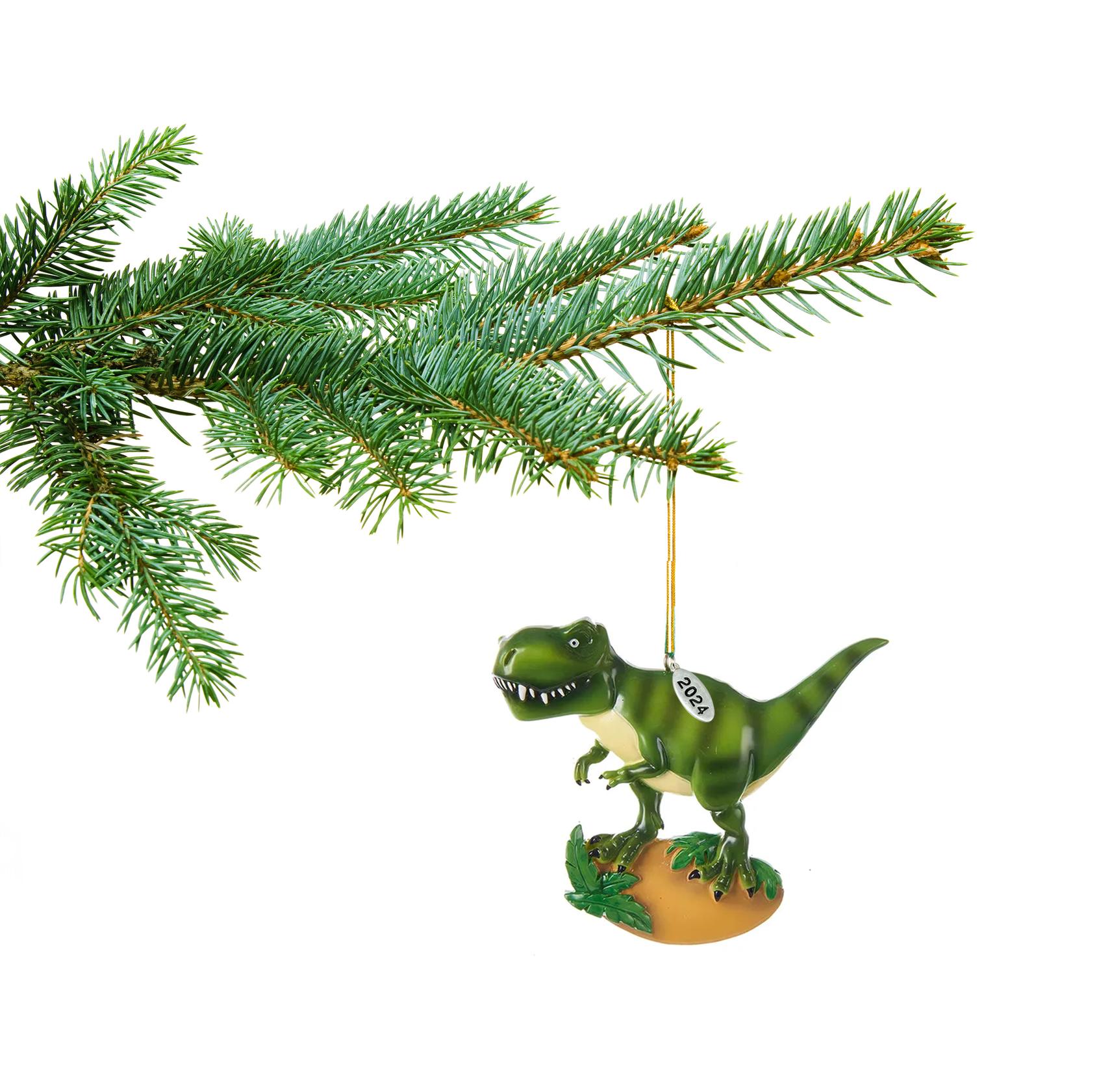 Dinosaur Ornament - Velociraptor Christmas Ornament 2025 - Easy to Personalize at Home - Comes in Gift Box So Its Ready for Giving!