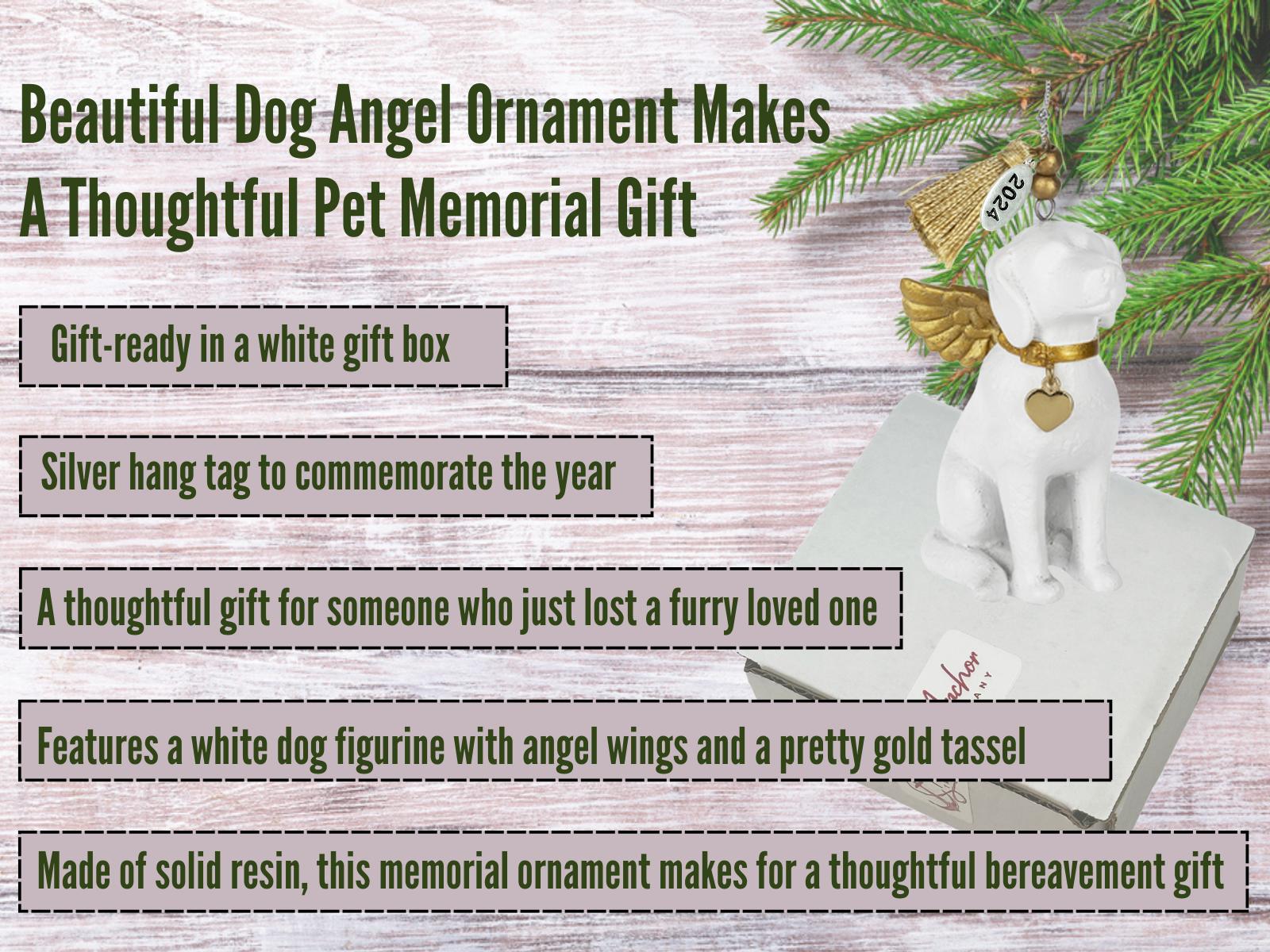 Dog Memorial Gifts 2025, Dog Angel Figurine, Beautiful Loss of Dog Memorial Gift, In Gift Box