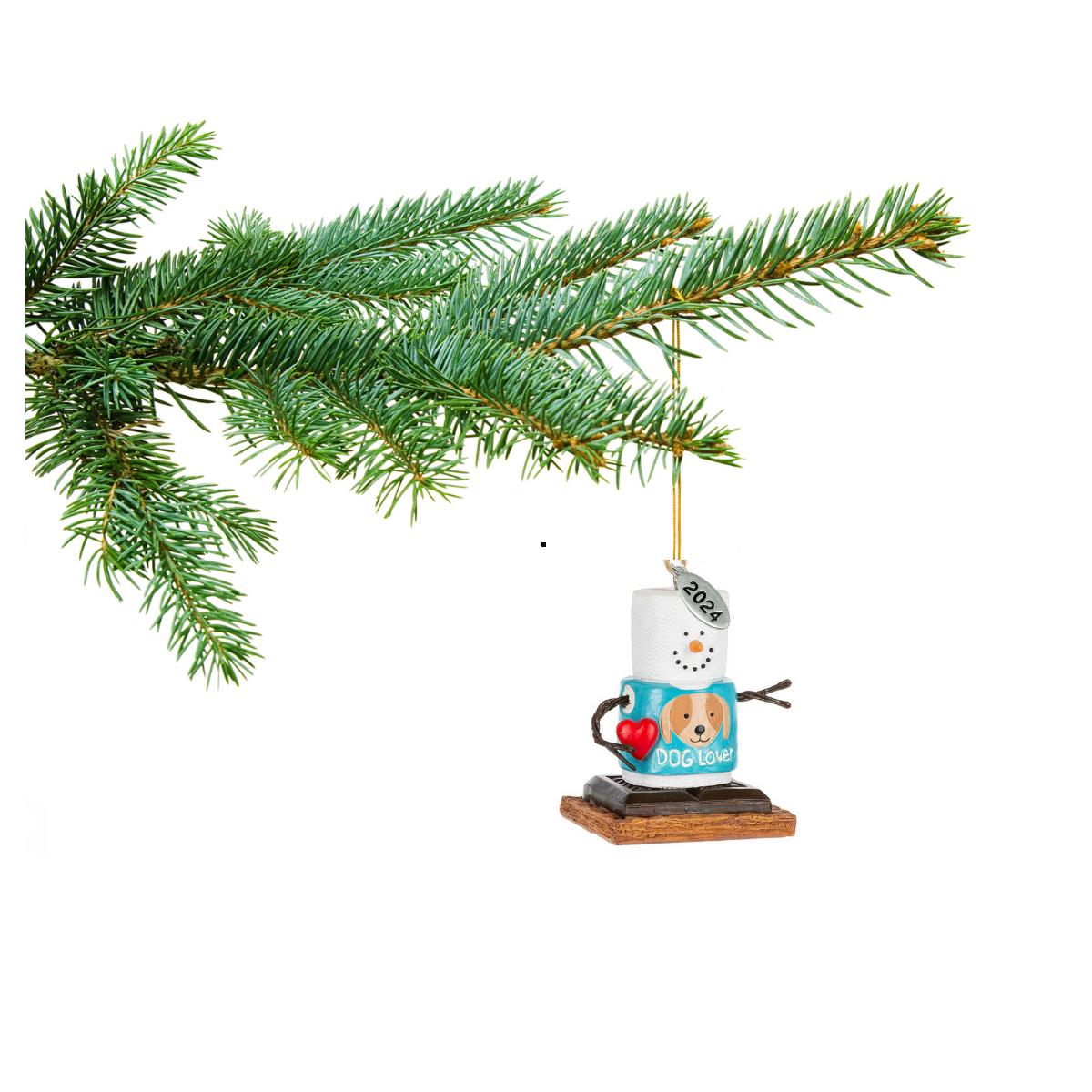Dog Lover Christmas Ornament - Smores Christmas Ornaments - Cute Dog Ornament