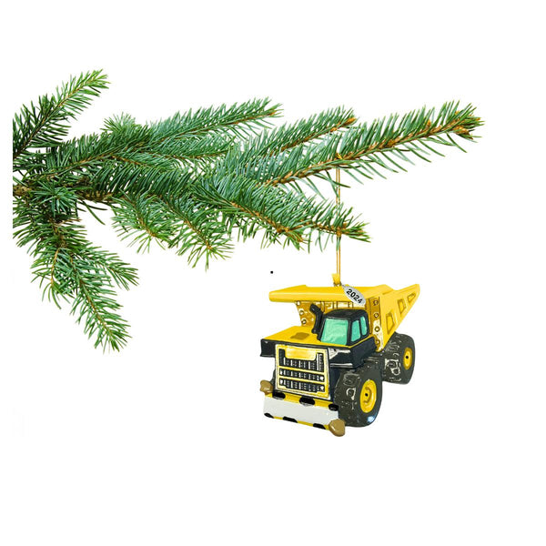 Dump Truck Ornament Gift for Kids Can Be Personalized at Home, Dump Truck Christmas Tree Ornaments, Truck or Construction Themed Gifts for Boys with 2023 Hang tag, Comes in a Gift Box