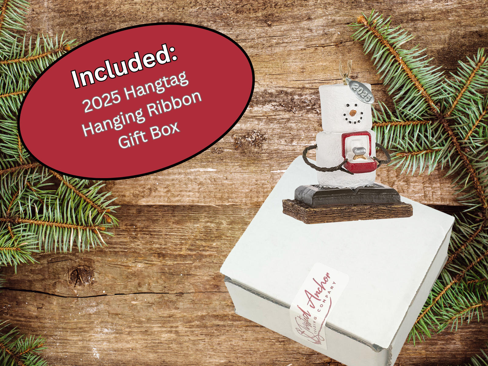 Smores Ornament - Engagement Ornament, Just Engaged Ornament - Comes in Gift Box