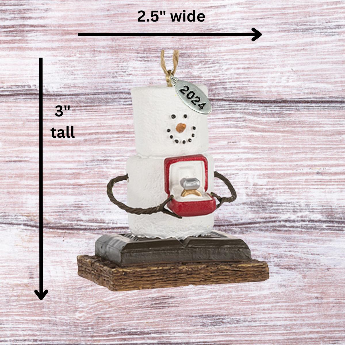 Smores Ornament - Engagement Ornament, Just Engaged Ornament - Comes in Gift Box