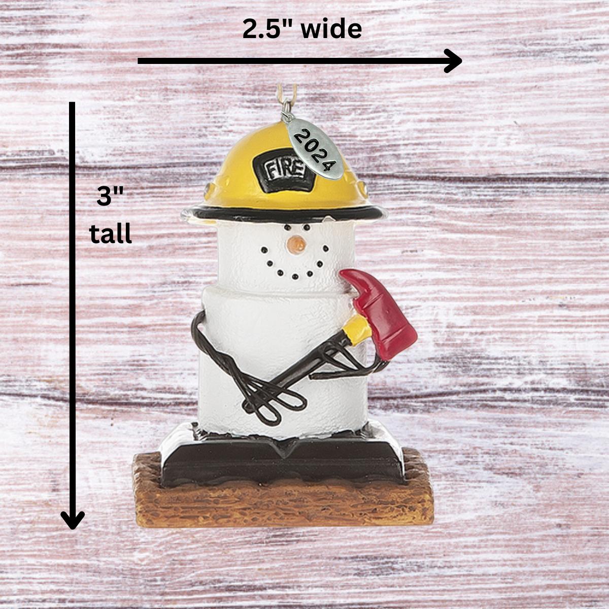 Smores Fireman Ornament - Firefighter Gifts, Comes in Gift Box