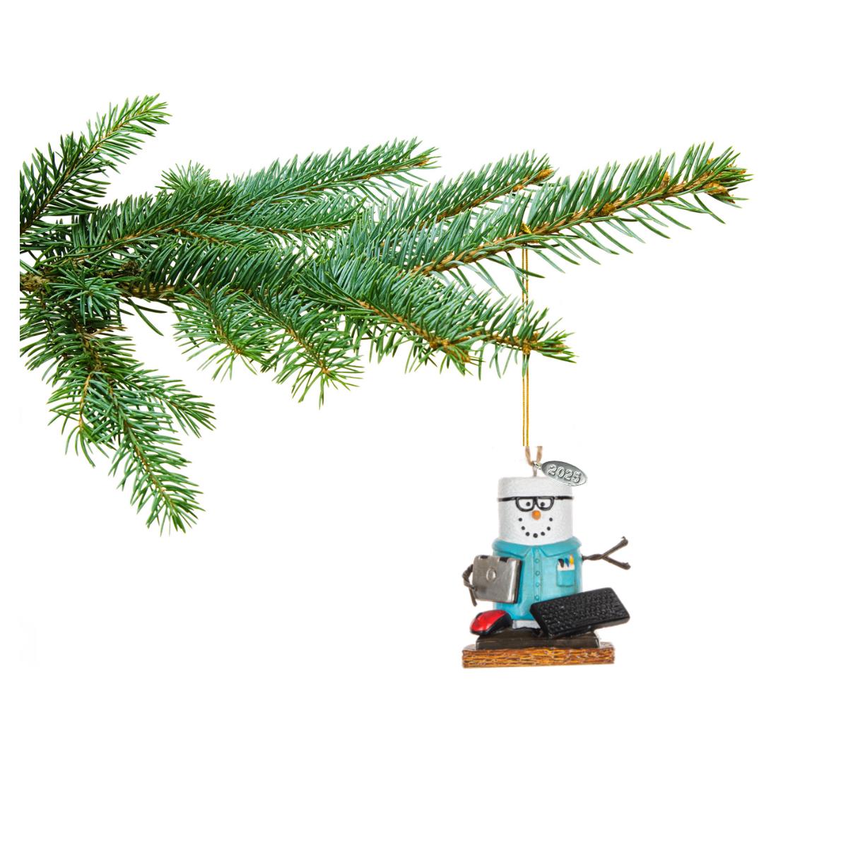 Smores IT Guy, Geek or Nerd Ornament, Comes in Gift Box, Nerdy Gift Idea