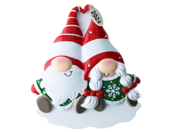 Gnome Couple Ornament - Easy to Personalized at Home - Comes in a Gift Box