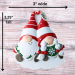 Gnome Couple Ornament - Easy to Personalized at Home - Comes in a Gift Box