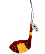 2024 Golf Club Christmas Ornament High Quality Two-Tone Wood Golfer for Tree