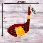 2024 Golf Club Christmas Ornament High Quality Two-Tone Wood Golfer for Tree