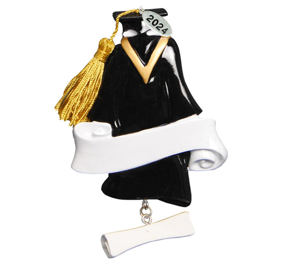 Graduation Gown Ornament - Great Graduation Memento or Gift 2024, Can Be Personalized at Home, Comes in Gift Box duation Picture Frames, Can Be Personalized at Home, Comes in Gift Box