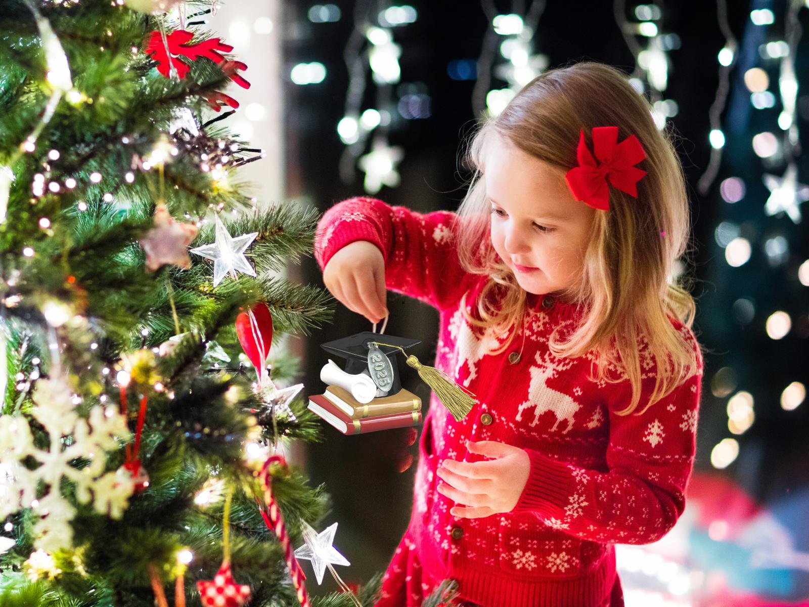 2025 Graduation Ornament, Graduation Christmas Ornament - Great for Law, Medical School - Easy to Personalize - Comes in Gift Box