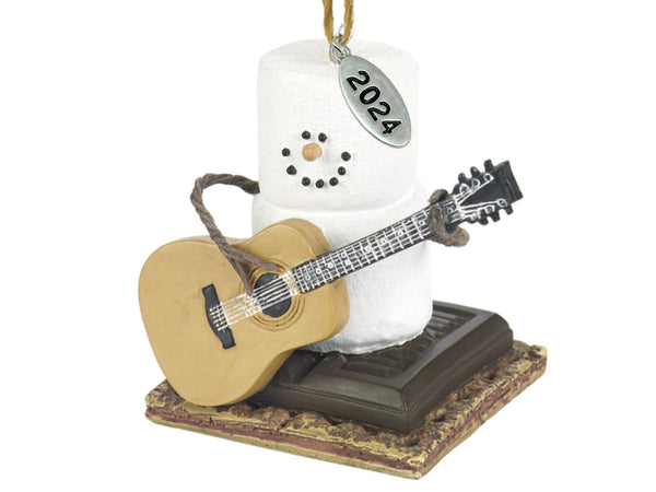 Smores Guitar Player, Musical Ornament 2024 - Comes in a Gift Box