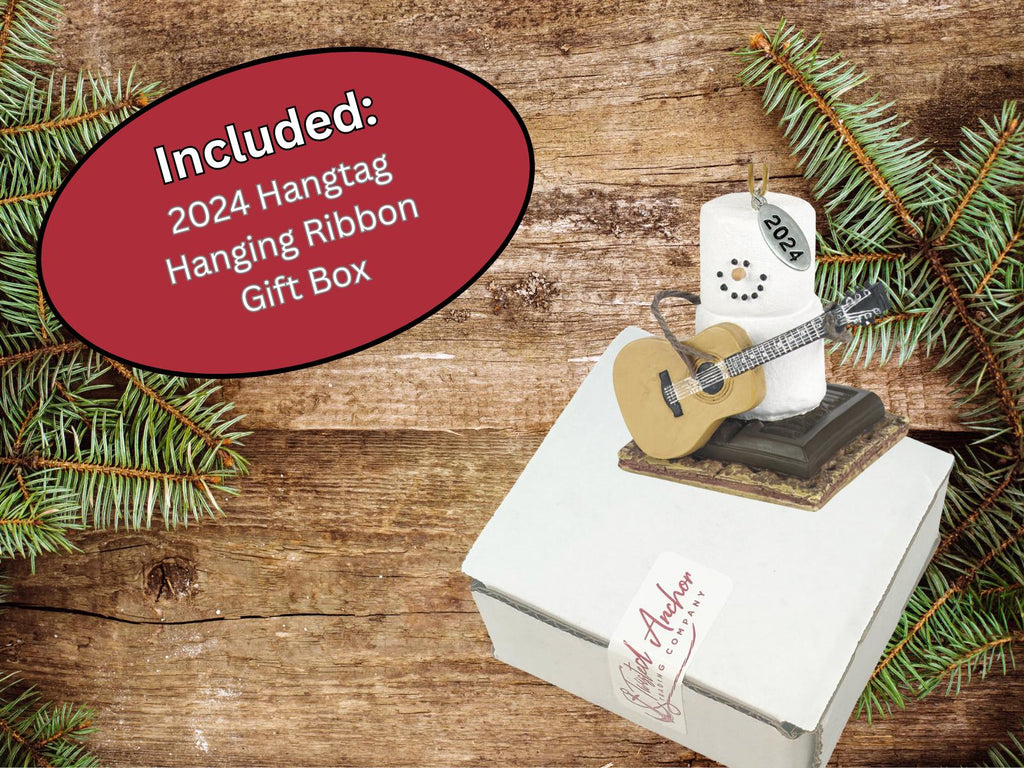 Smores Guitar Player, Musical Ornament - Comes in a Gift Box