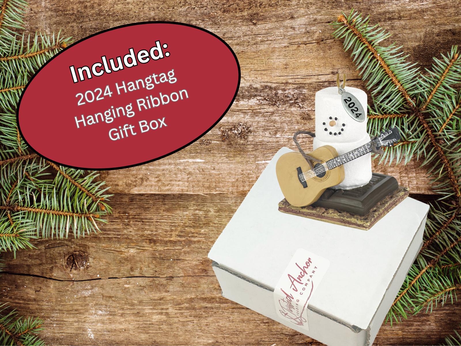 Smores Guitar Player, Musical Ornament - Comes in a Gift Box
