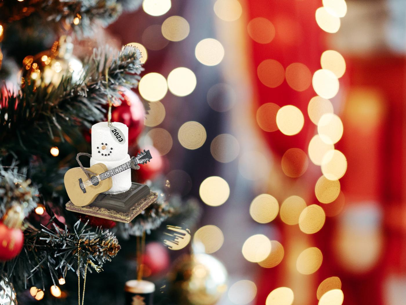 Smores Guitar Player, Musical Ornament - Comes in a Gift Box