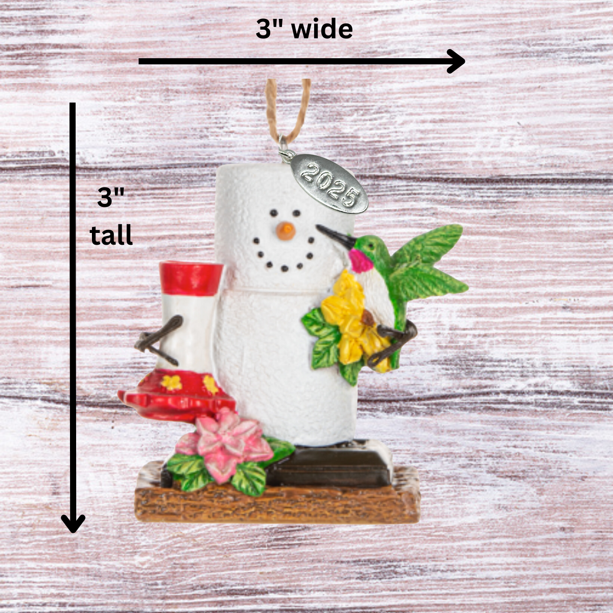 Hummingbird Ornaments, Cute Colorful Smores Hummingbird Ornament - Hummingbird Gifts, Bereavement or Memorial Gift Idea - Comes in A Gift Box