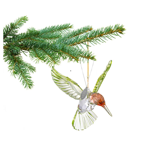 2026 Red-Throated Hummingbird Acrylic Ornament, Stunning Hummingbird Suncatcher or Hummingbird Memorial Ornament, with Suction Cup, hangtag and Gift Box