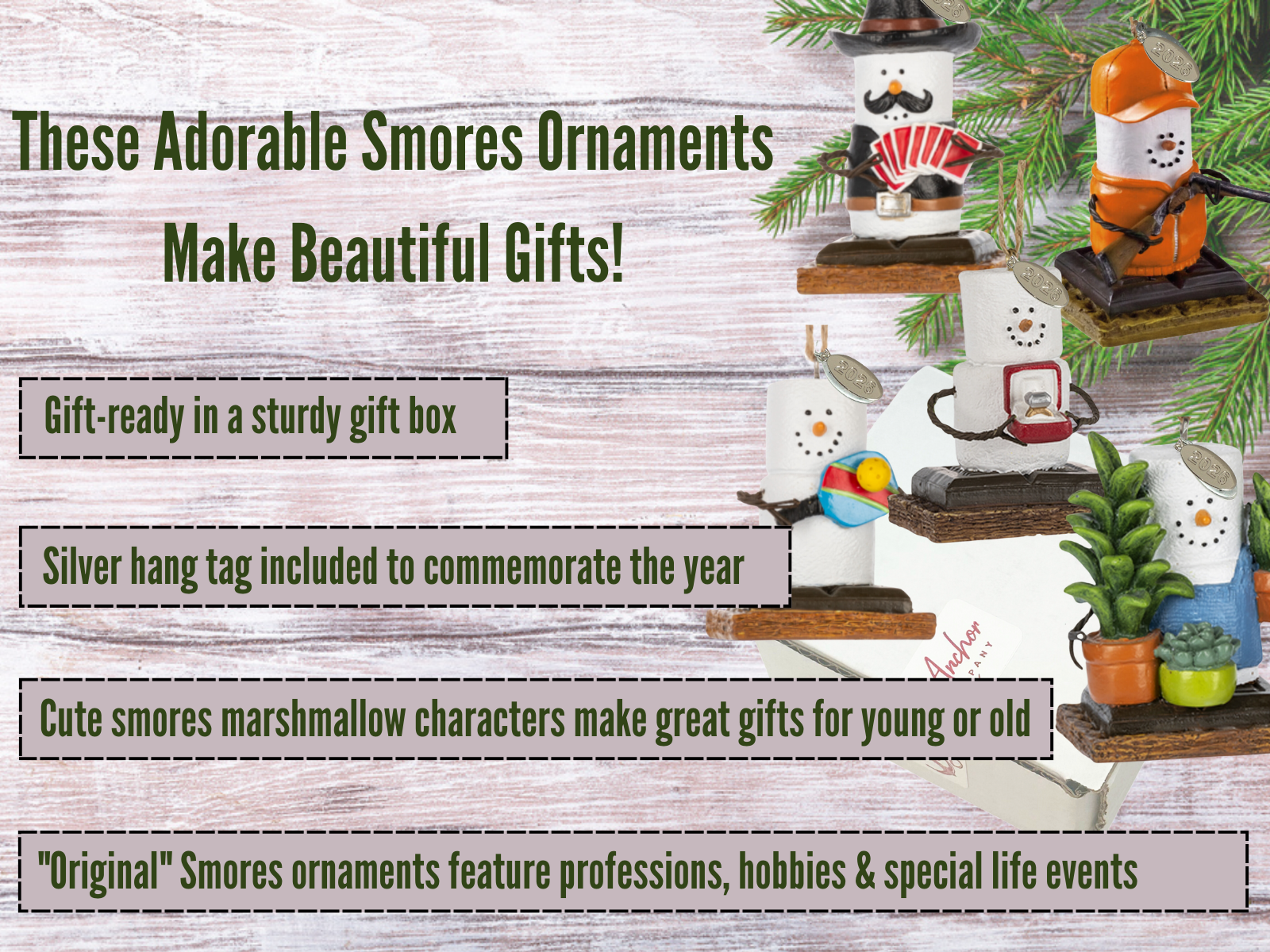 Smores Bowling Ornament, Bowler Gifts or Stocking Stuffer Gift, In Gift Box