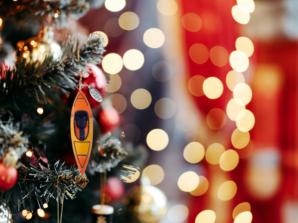 Colorful Kayak Christmas Ornament, Comes in a Gift Box