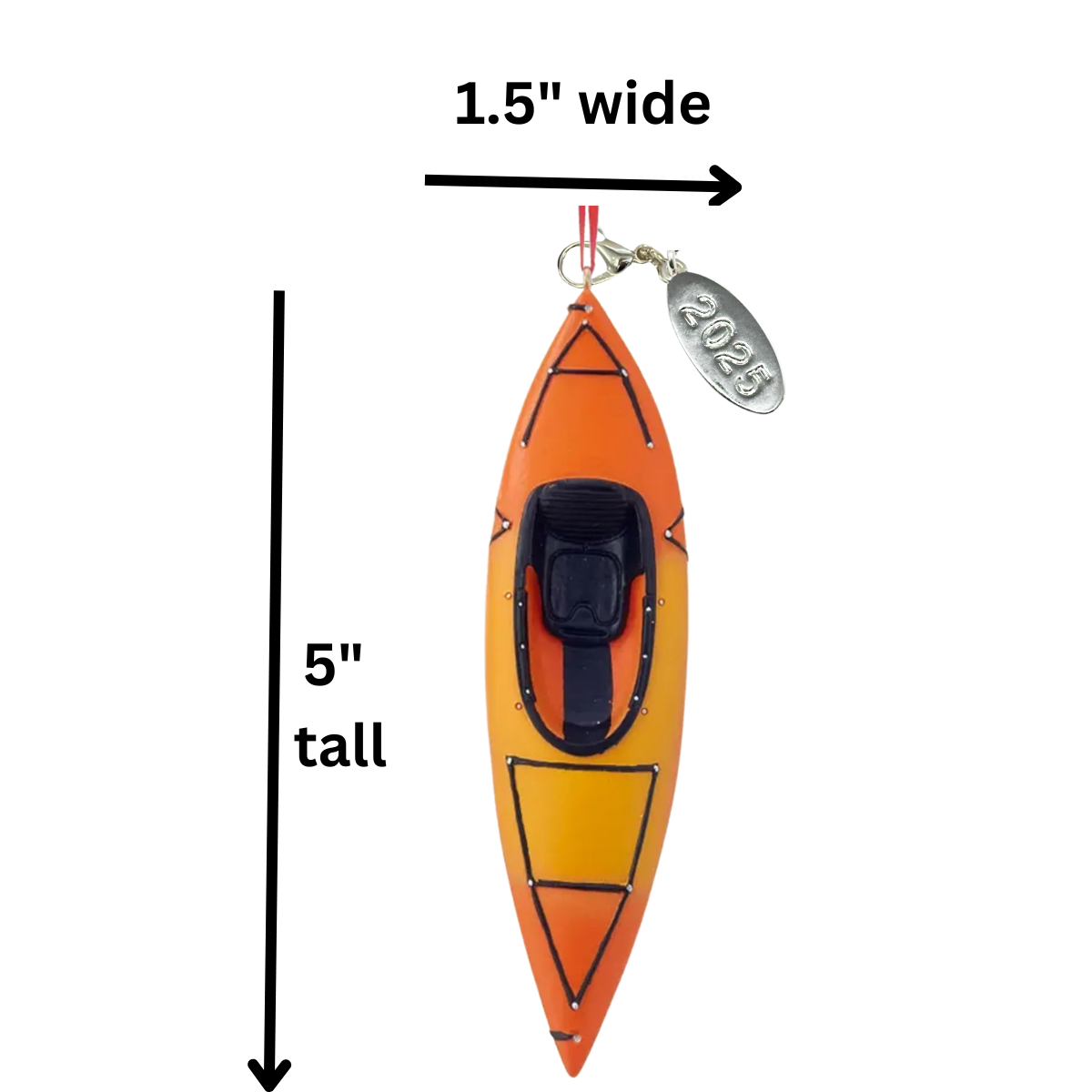 Colorful Kayak Christmas Ornament, Comes in a Gift Box