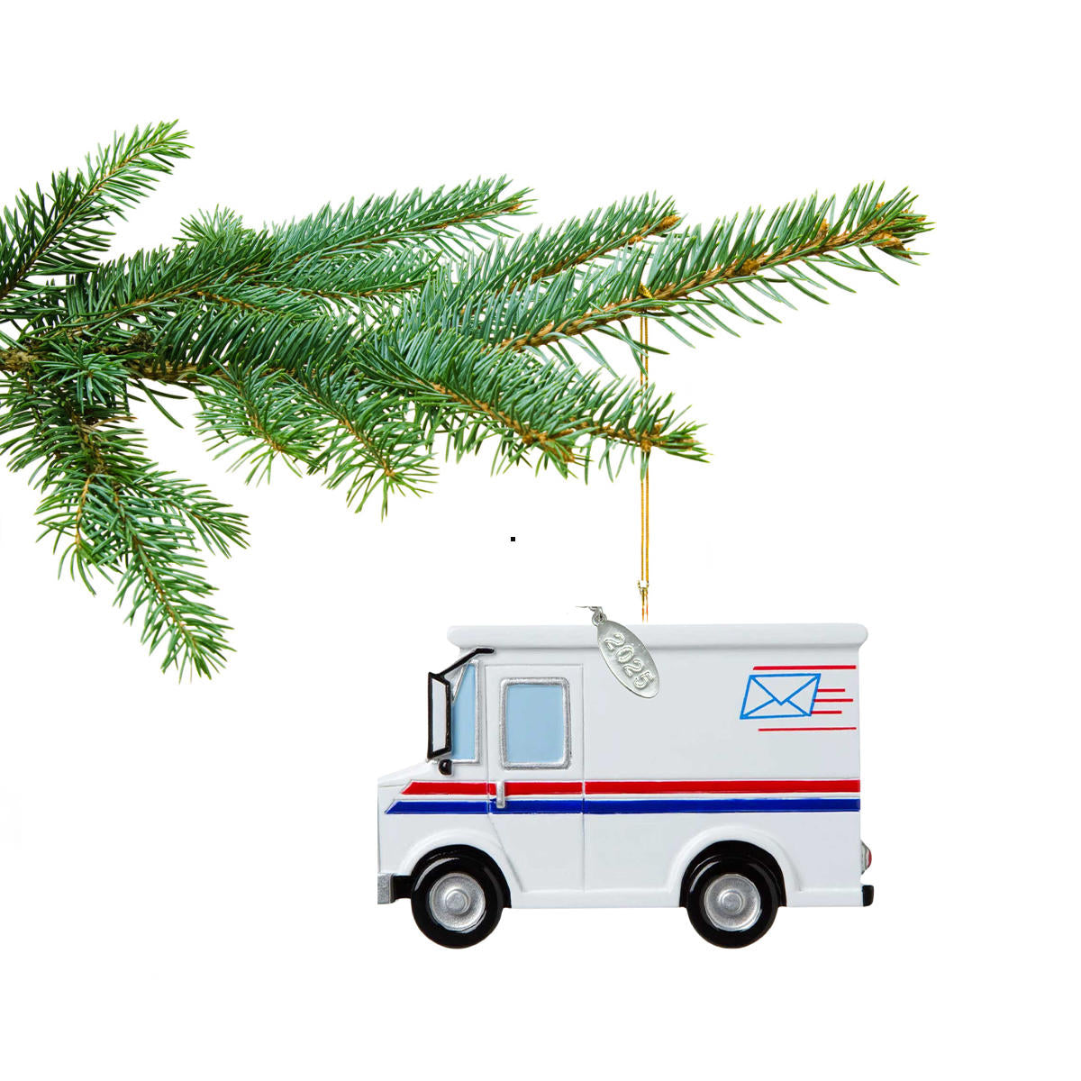 Mail Carrier, USPS Mail Truck Christmas Ornament - Easy to Personalize at Home - Comes in a Gift Box so It's Ready for Giving