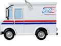 Mail Carrier, USPS Mail Truck Christmas Ornament - Easy to Personalize at Home - Comes in a Gift Box so It's Ready for Giving