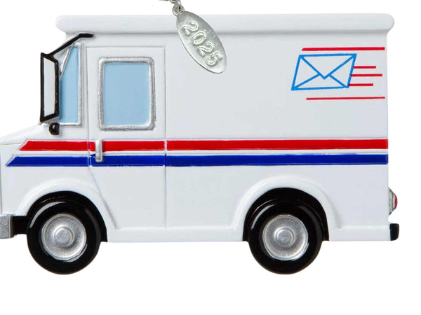 Mail Carrier, USPS Mail Truck Christmas Ornament - Easy to Personalize at Home - Comes in a Gift Box so It's Ready for Giving
