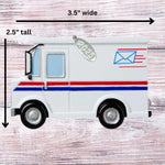 Mail Carrier, USPS Mail Truck Christmas Ornament - Easy to Personalize at Home - Comes in a Gift Box so It's Ready for Giving
