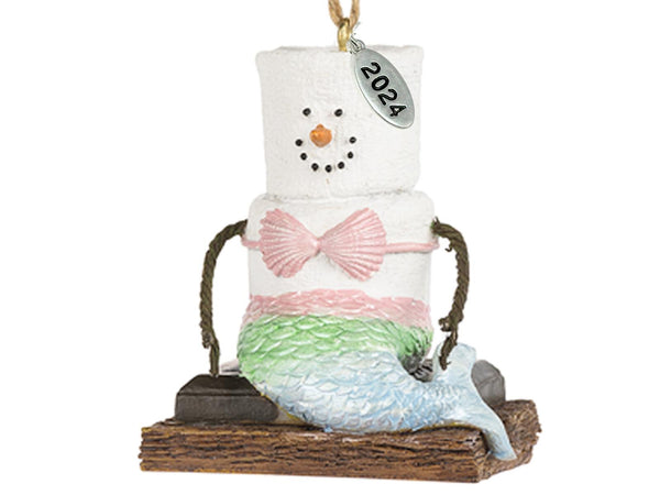 2024 Smores Mermaid Ornament - Mermaid Christmas Ornament for Girls, Mermaid Gift Idea, Baby Mermaid - Comes in a Gift Box so It's Ready for Giving