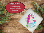 Pink Mermaid Christmas Ornament - Great Girls Gift - 2025 - Comes in Gift Box