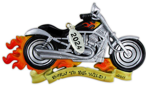 Motorcycle Ornament - Motorcycle Christmas Ornament, Easy to Personalize 2024